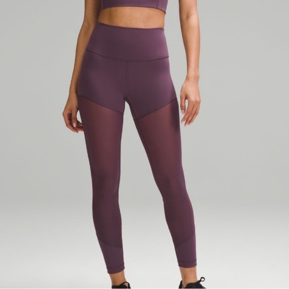 Lululemon Wunder train mesh HR tight 25” size 6